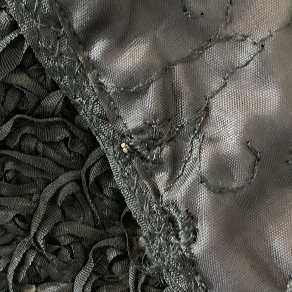 VTG Saks Fifth Avenue Black Boucle Jacket Cream Fur Collar Womens Size S/M - Picture 7 of 11